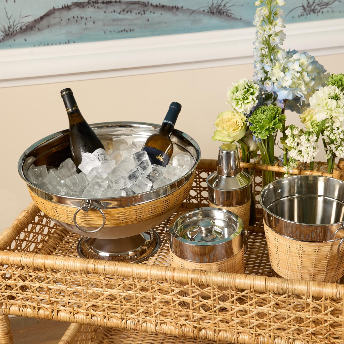 Wicker Champagne Bath