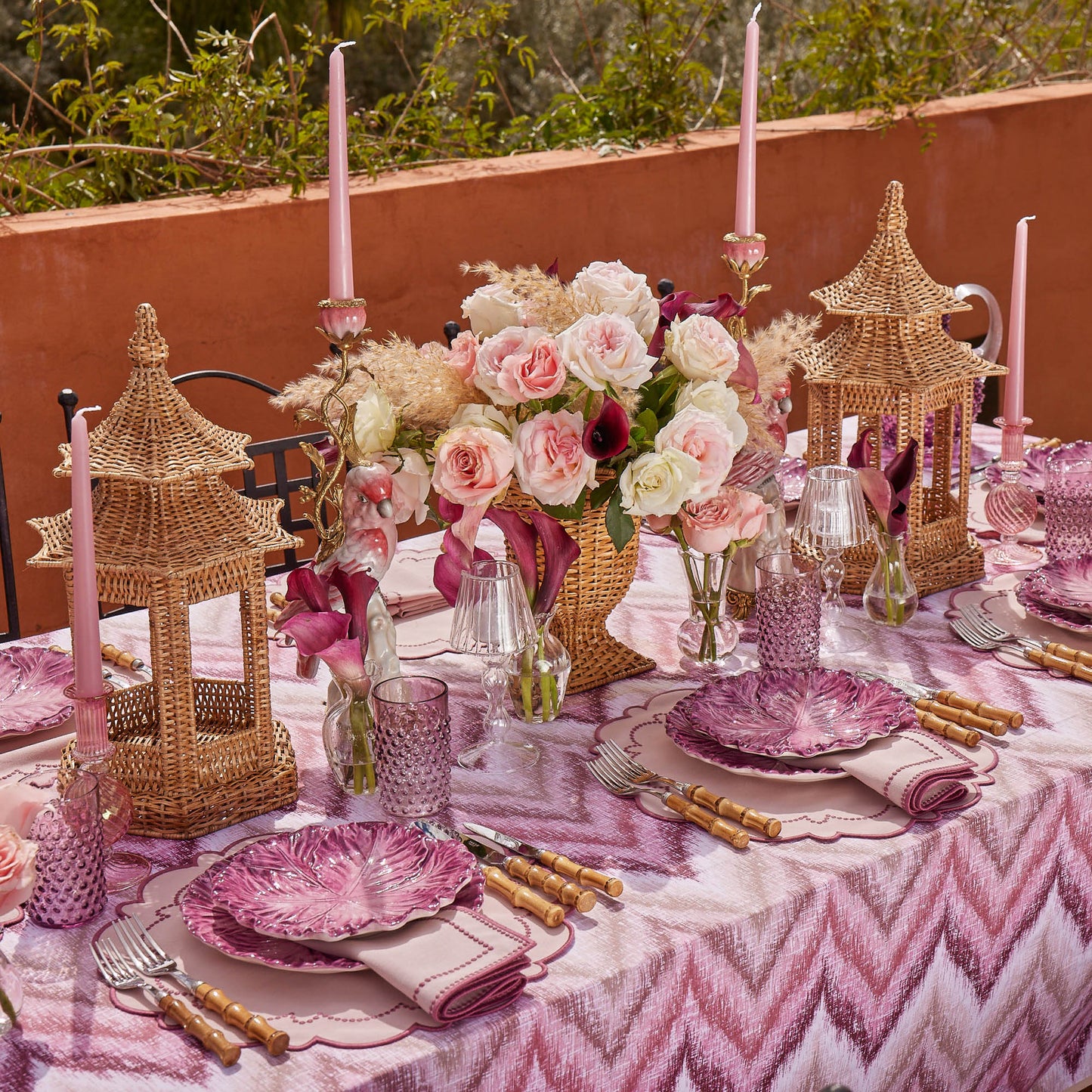 Small Rattan Urn Vase