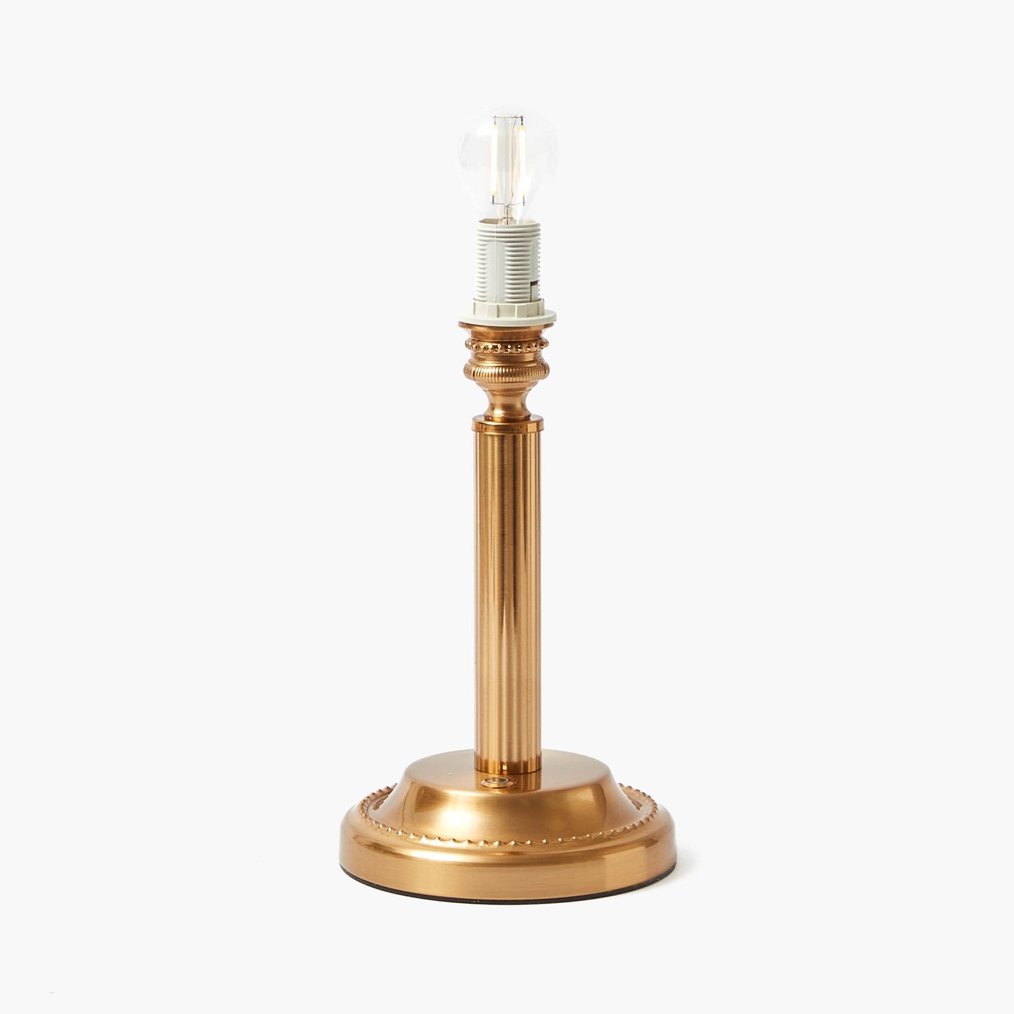 Corinthian Rechargeable Lamp with Burnt Orange Velvet Bow Shade (18cm)