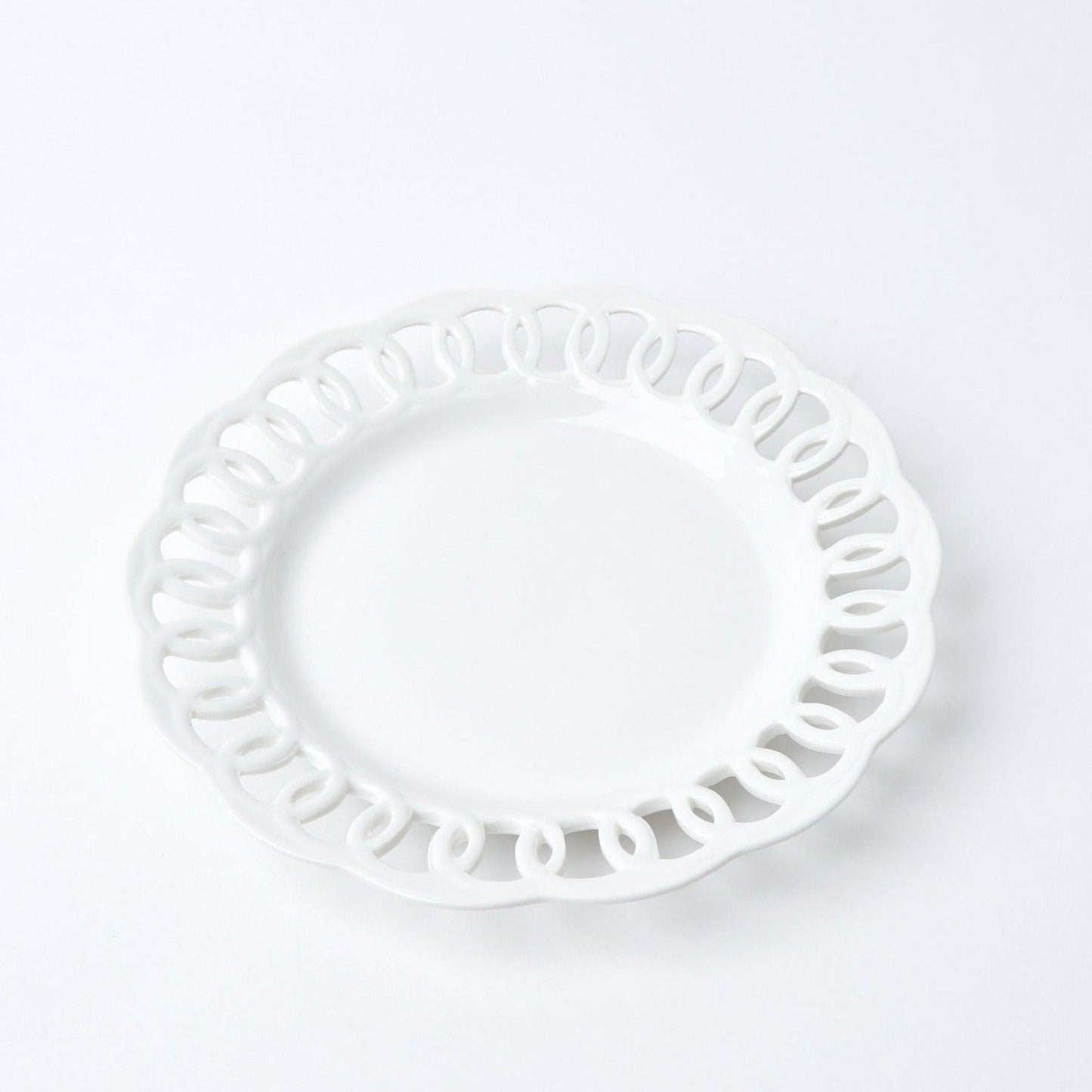 White Lace Dinner Plate