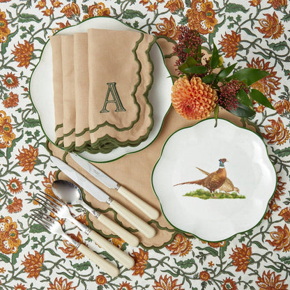 Sand & Green Lily Placemats (Set of 4)