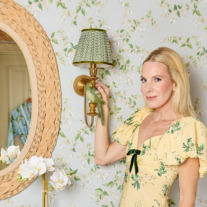Olive Lotus Lampshade (18cm)