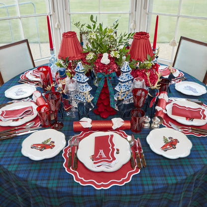 Berry Red Katherine Placemats & Napkins (Set of 4)