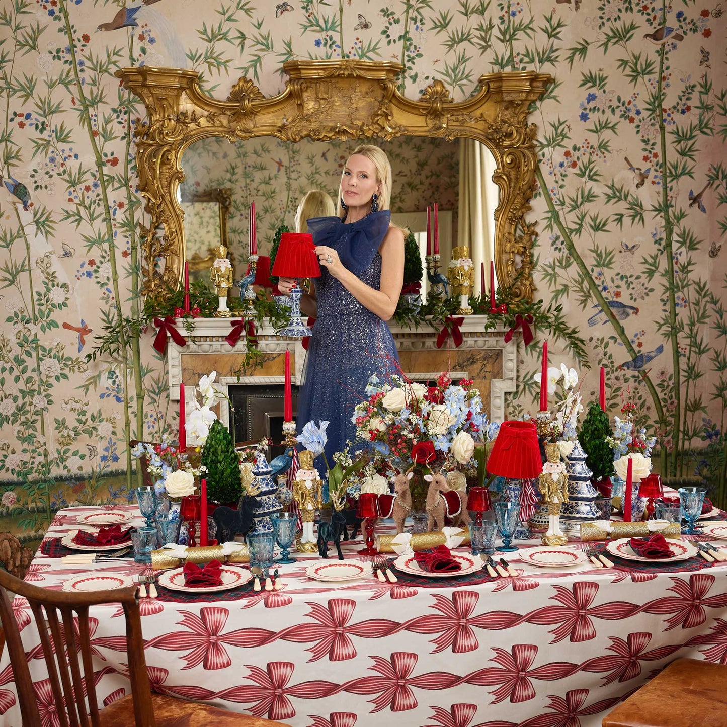 Red & Blue Sylvia Tartan Napkins (Set of 4)