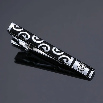 DY new high-quality enamel men's wedding tie clip high-end brand luxury design exquisite pattern crystal tie clip Free Delivery
