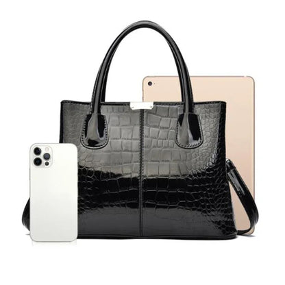 Ladies PU Leather Patent Leather Shoulder Crossbody Bag Women Luxury Designer Handbag Pruse Fashion Large Capacity Shopping Tote