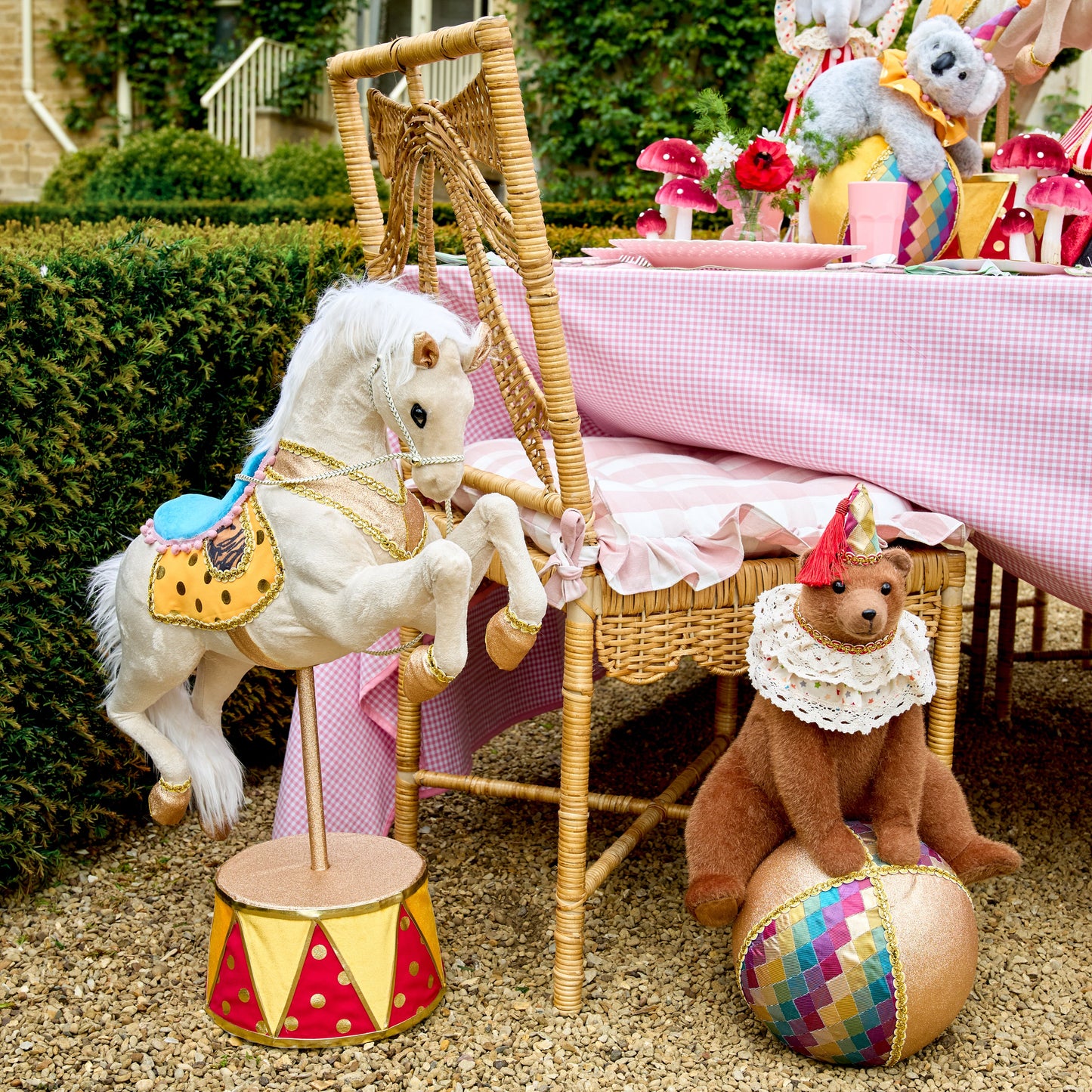 Bertie Bear On Ball - 59cm