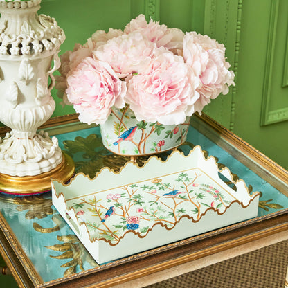 Green Chinoiserie Tole Planter