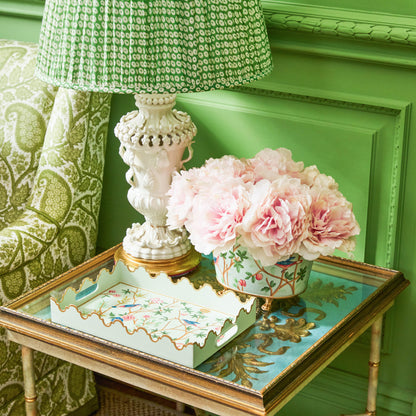 Green Chinoiserie Tole Planter