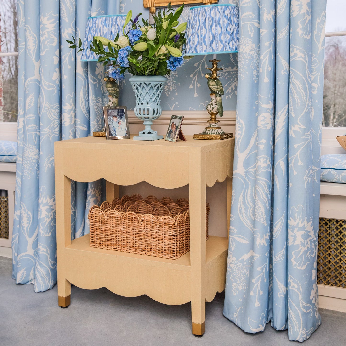 Grasscloth Table