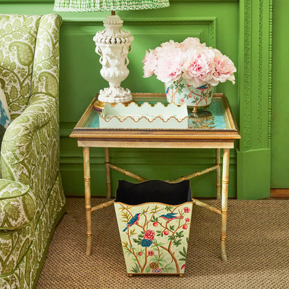 Green Chinoiserie Tole Planter