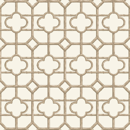 Putty Shaded Bamboo Wallpaper