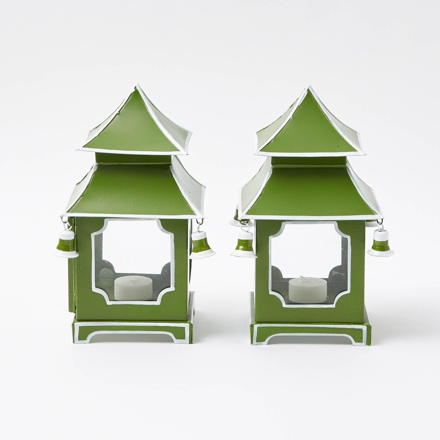 Apple Green Mini Pagoda Lantern (Pair)