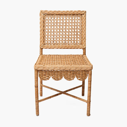Bettina Scalloped Rattan Chair