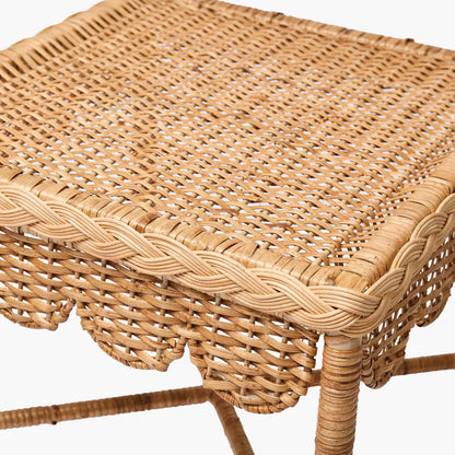 Bettina Scalloped Rattan Chair