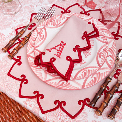 Pink & Red Angelina Placemats & Napkins (Set of 4)