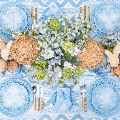 Blue Serena Cabbage Dinner Plates (Set of 4)