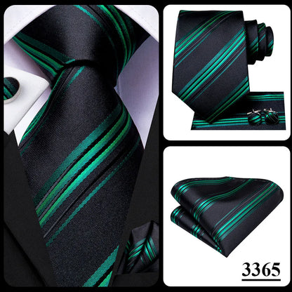 Hi-Tie Designer Silk Wedding Tie For Men Blue White Plaid Handky Cufflink Set Fashion Necktie For Men Business Party Wholesale