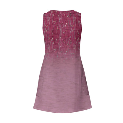 Dresses For Women 2024 Fashion Women'S Casual Print Summer Bohemian Beach Dress With Pockets V Neck Tank Dress Formal Dresses