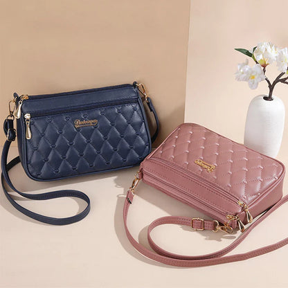 Embroidery Messenger Bags Women Leather Handbags Bags for Women Sac a Main Ladies hair ball Hand Bag