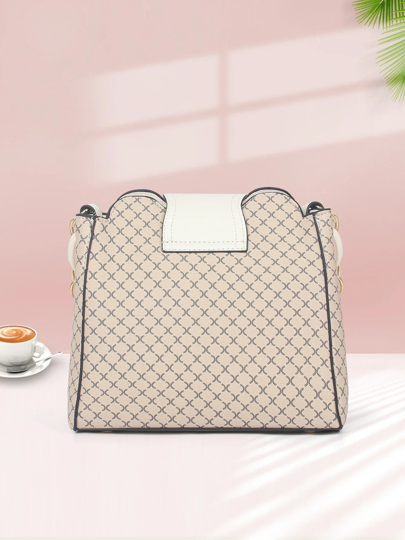 New women's handbag luxury design bucket shoulder crossbody bag flip over printed large capacity shoulder bag