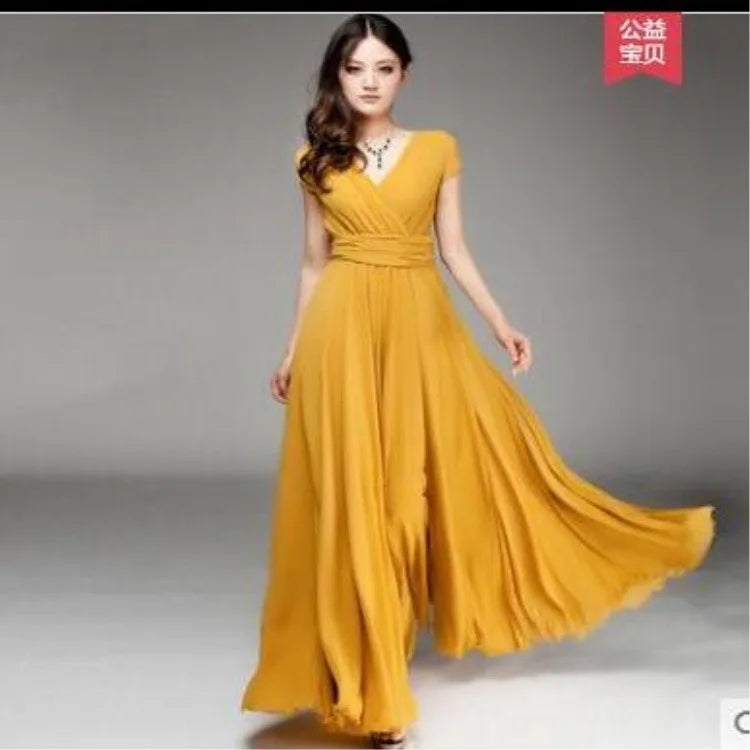 Elegant bodycon sexy Women's dress for women 2022 summer short sleeve chiffon boho party dresses woman robe femme ladies