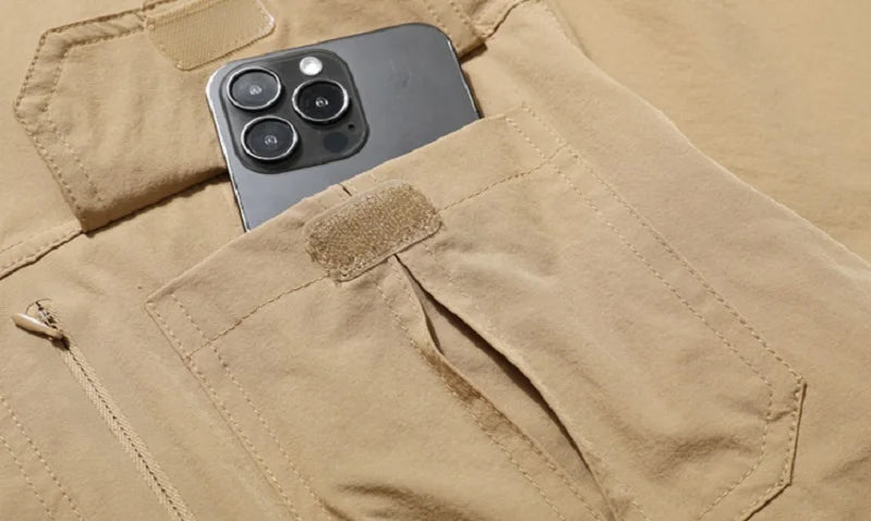 Spring Men Tactical Work Long Sleeve Shirt Man Outdoor Casual Multi Pocket Shirts Male Autumn Breathable Cargo Oversized Blouses