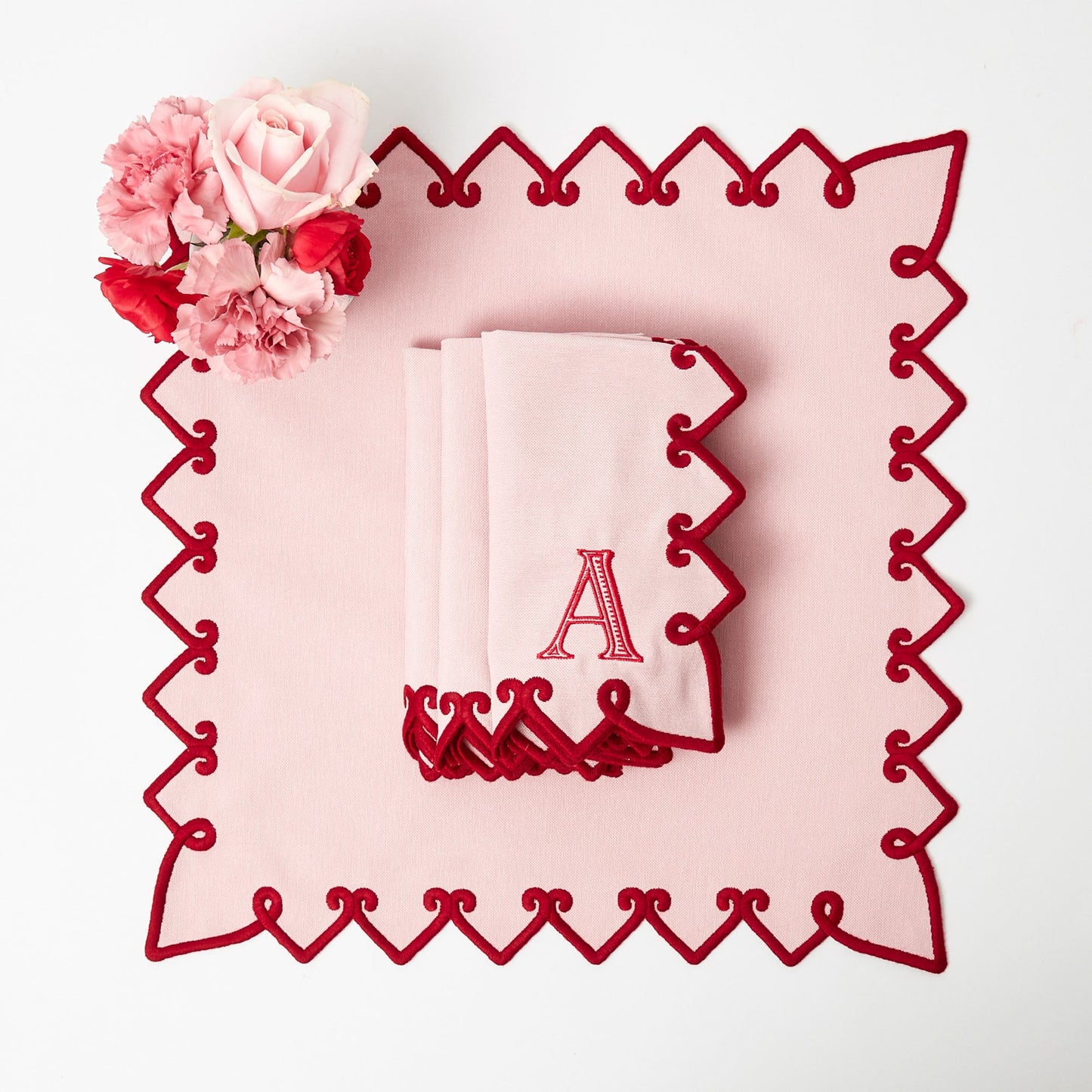 Pink & Red Angelina Napkins (Set of 4)
