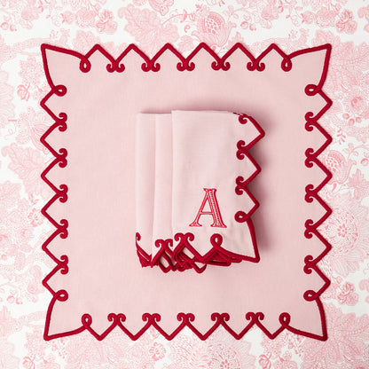 Pink & Red Angelina Placemats & Napkins (Set of 4)