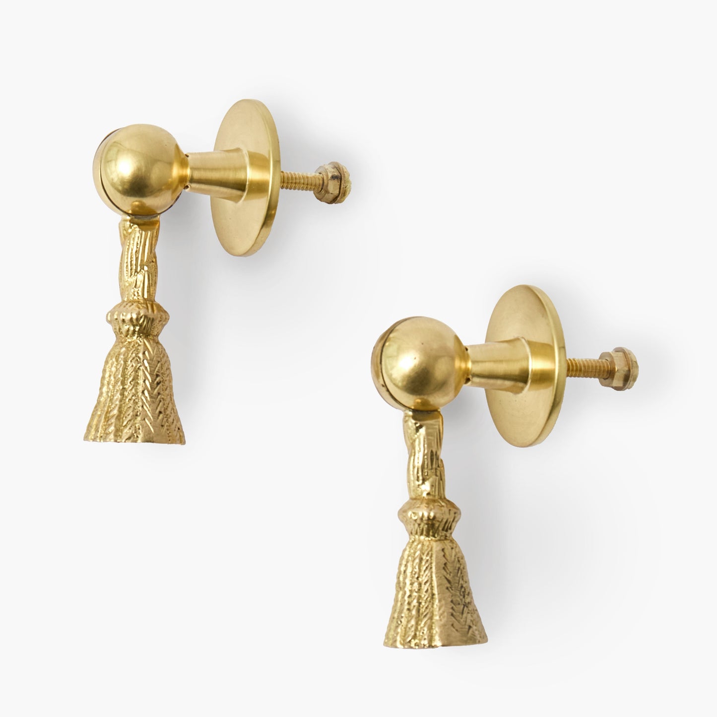 Rope Tassel Brass Knob (Pair)