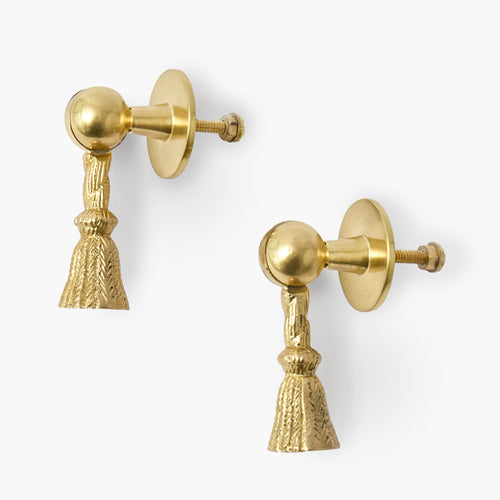 Rope Tassel Brass Knob (Pair)