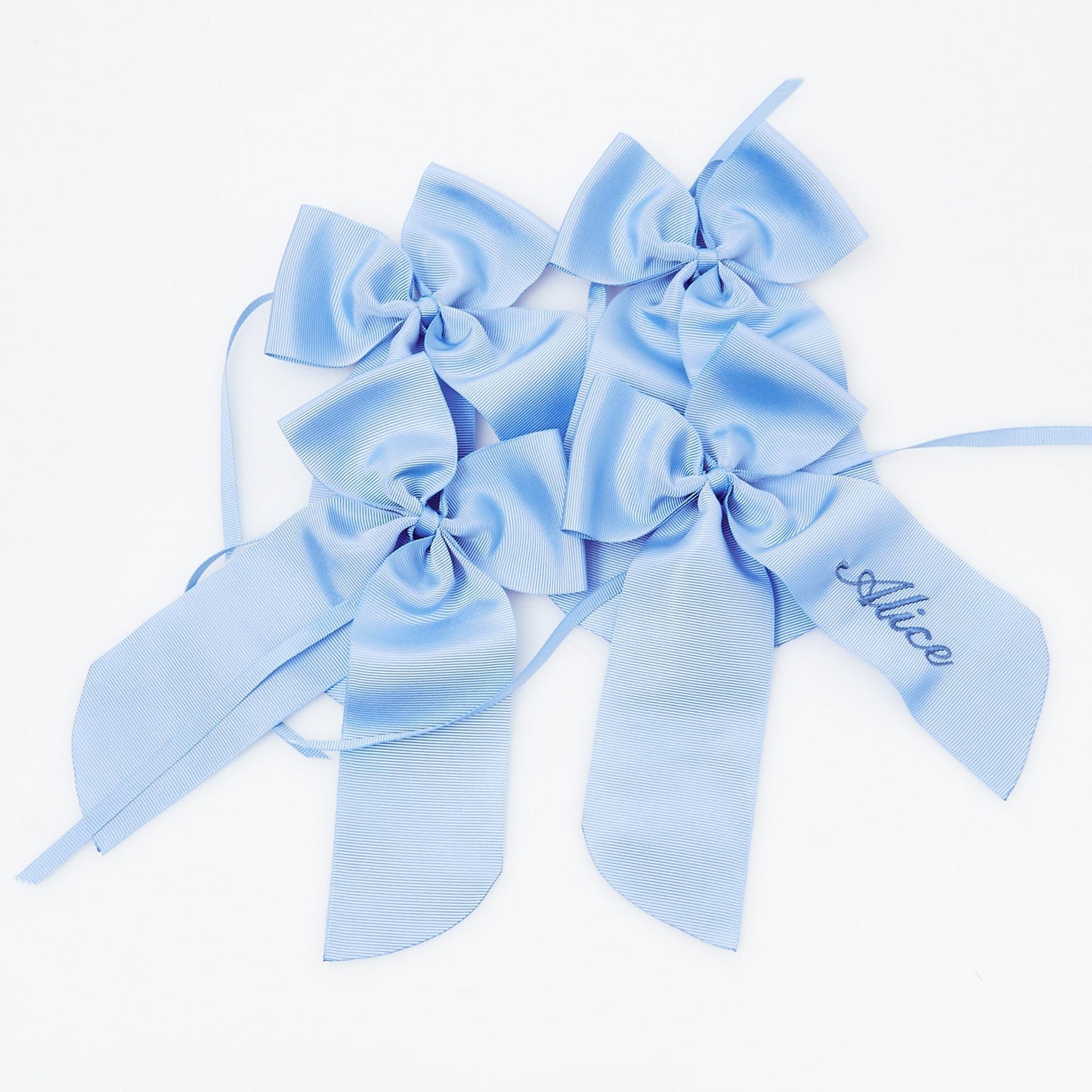 Blue Personalisable Grosgrain Bow