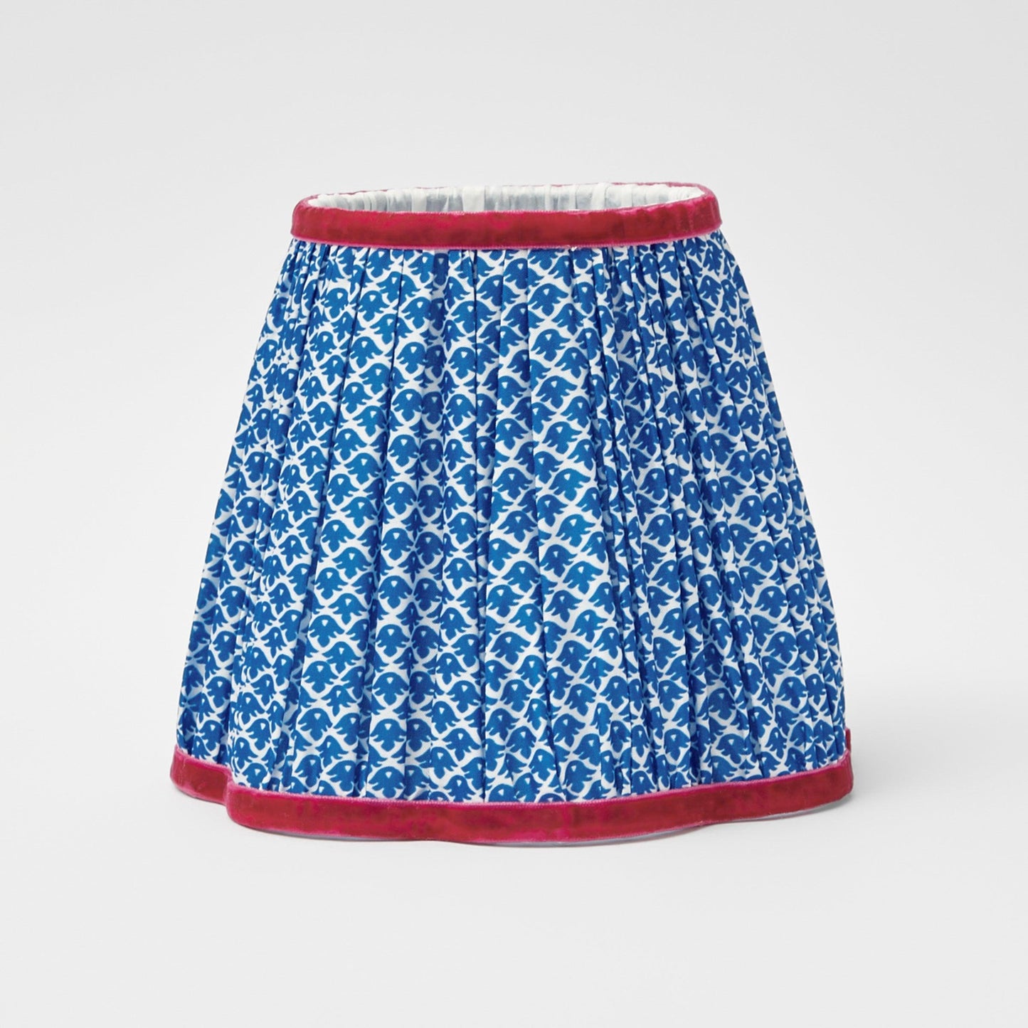 Cobalt & Red Lotus Lampshade (18cm)