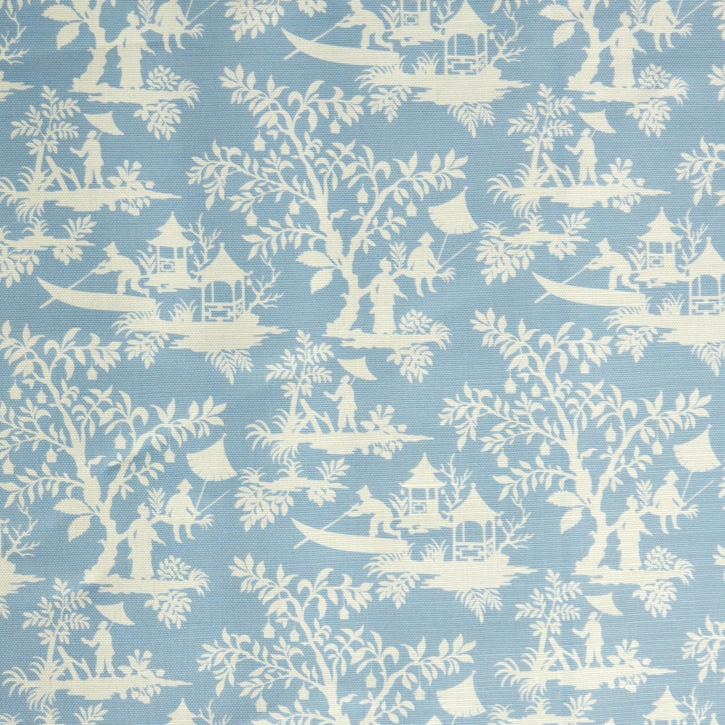 Blue Pagoda Garden Fabric