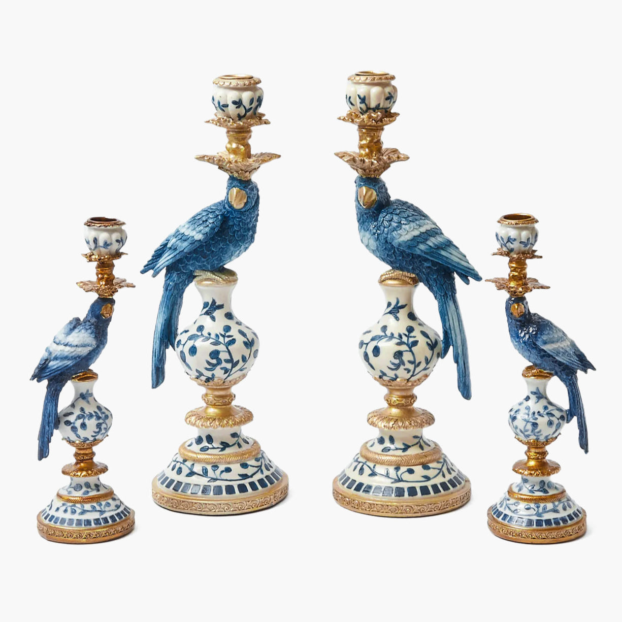 Blue Parrot Candle Set (Dusty Blue)