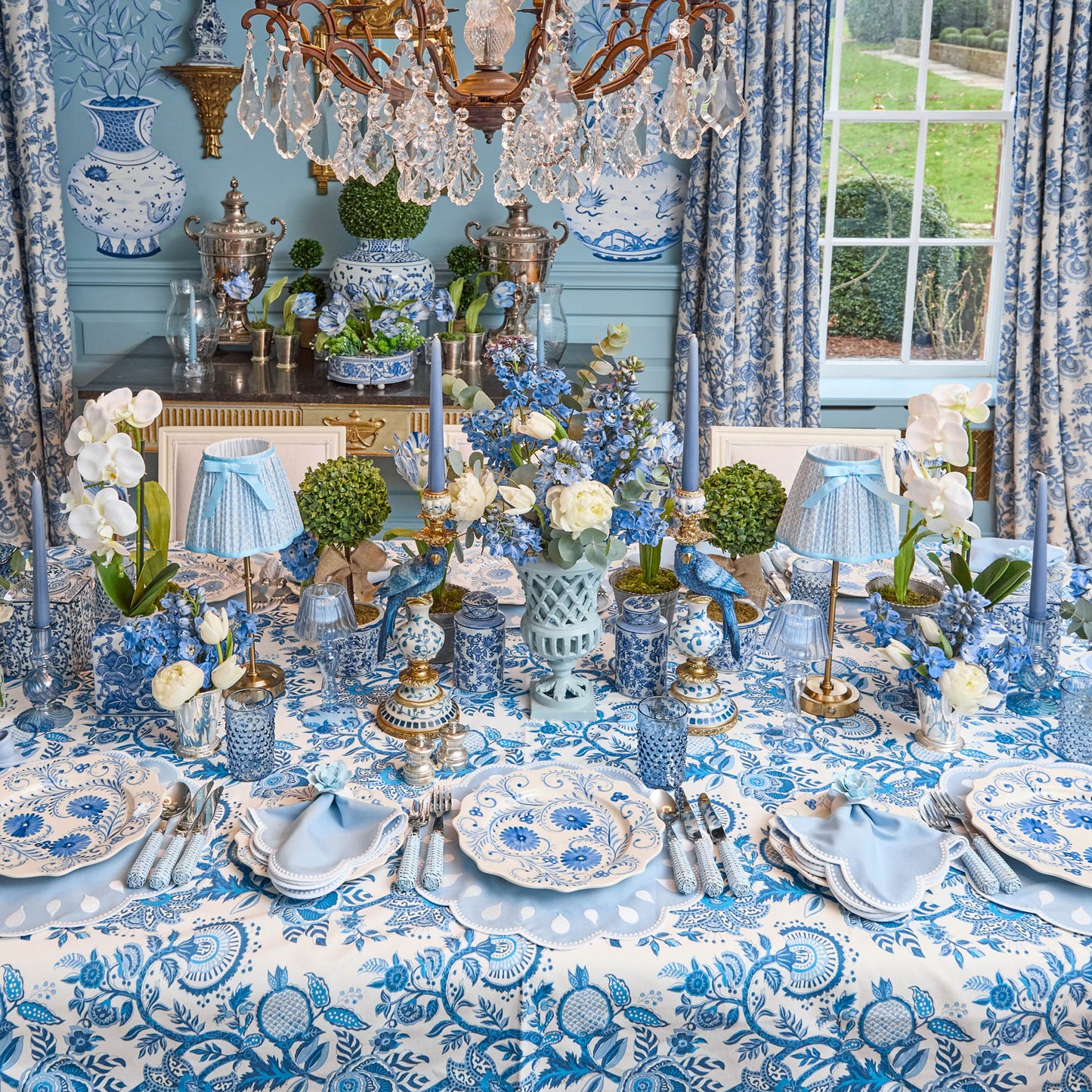 Blue Parrot Candle Set (Dusty Blue)