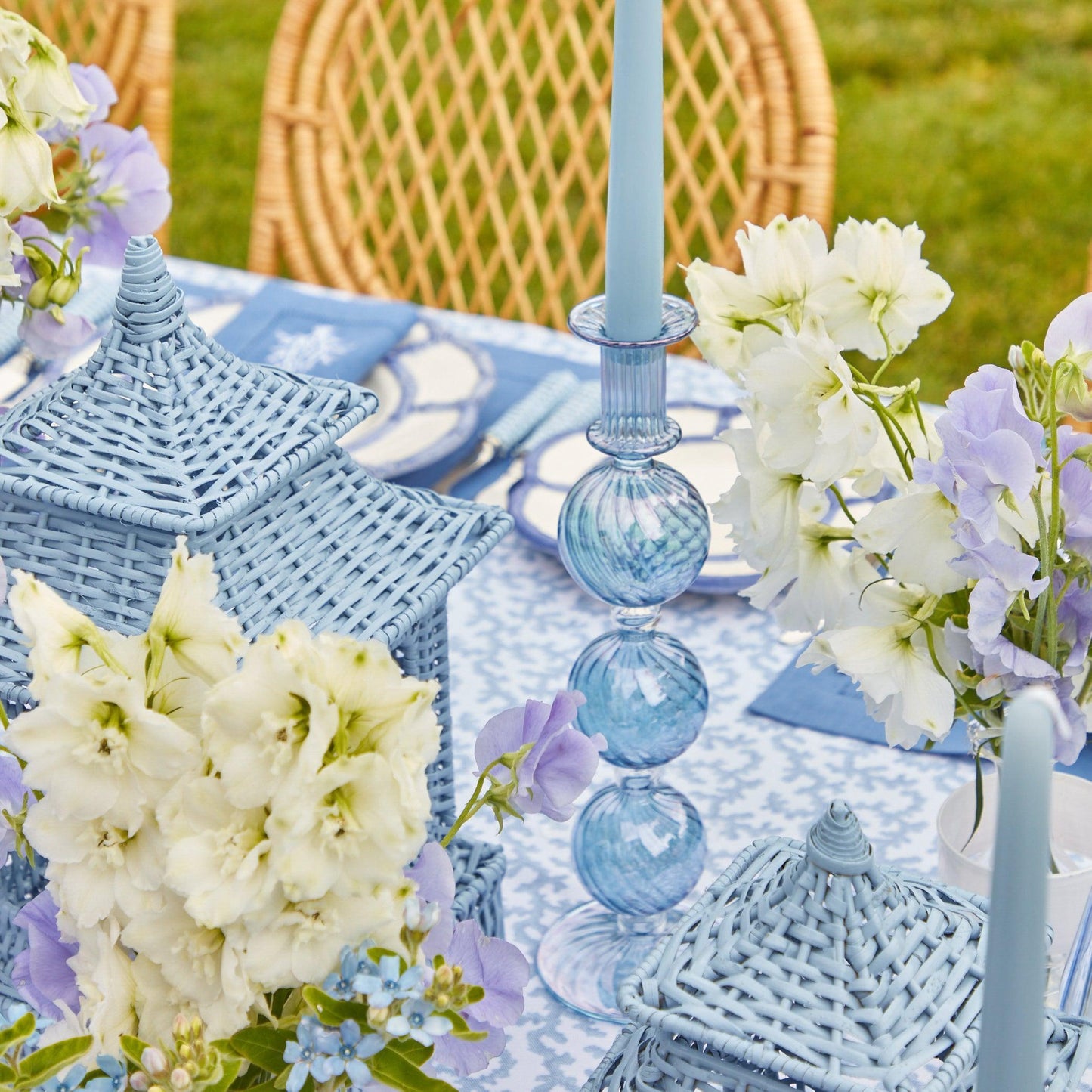 Camille Azure Candle Set (Blue)