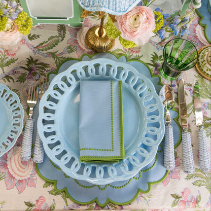 Soft Blue Lace Dinner & Starter Plates (Set of 8)