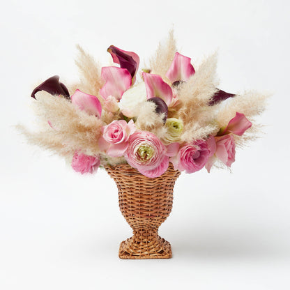 Small Rattan Urn Vase