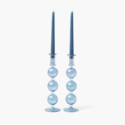 Camille Azure Candle Set (Dusty Blue)