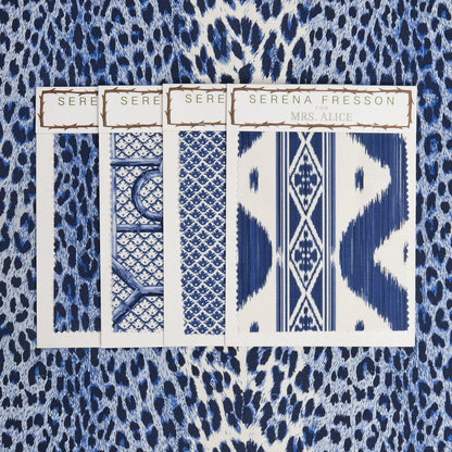 Cobalt Blue Leopard Fabric