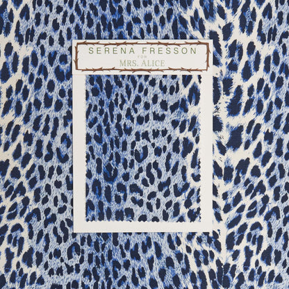 Cobalt Blue Leopard Fabric