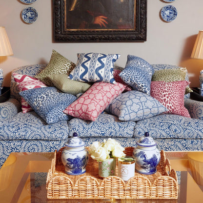 Cobalt Blue Leopard Fabric