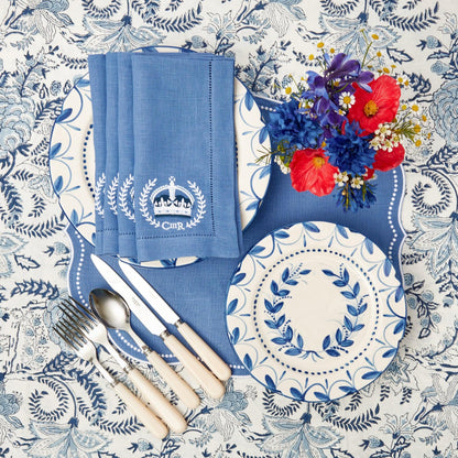 Elizabeth Blue Garland Starter Plate