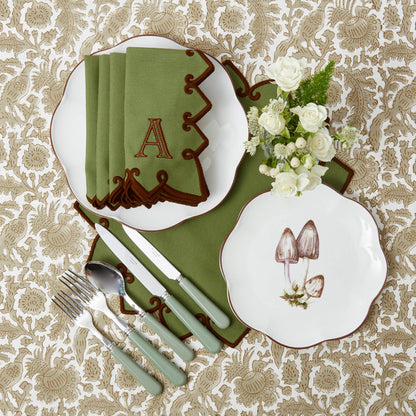 Forest Green & Brown Angelina Placemats & Napkins (Set of 4)