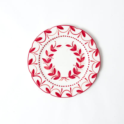 Elizabeth Red Garland Starter Plates