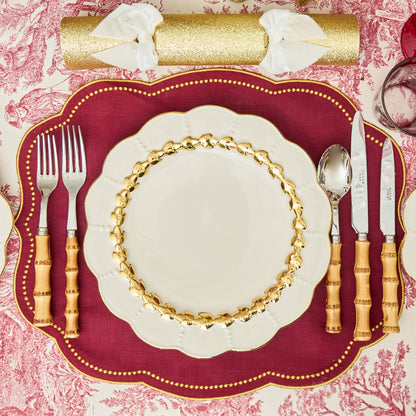 Gold Laurel Dinner & Starter Plates (Set of 8)