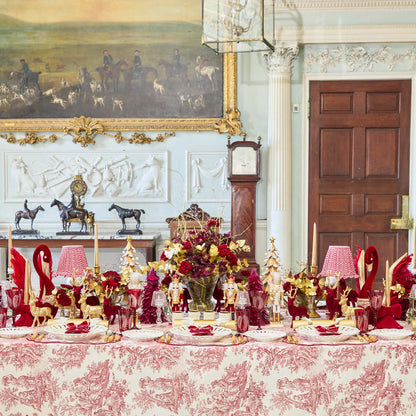 Burgundy Claudette Toile Placemats (Set of 4)