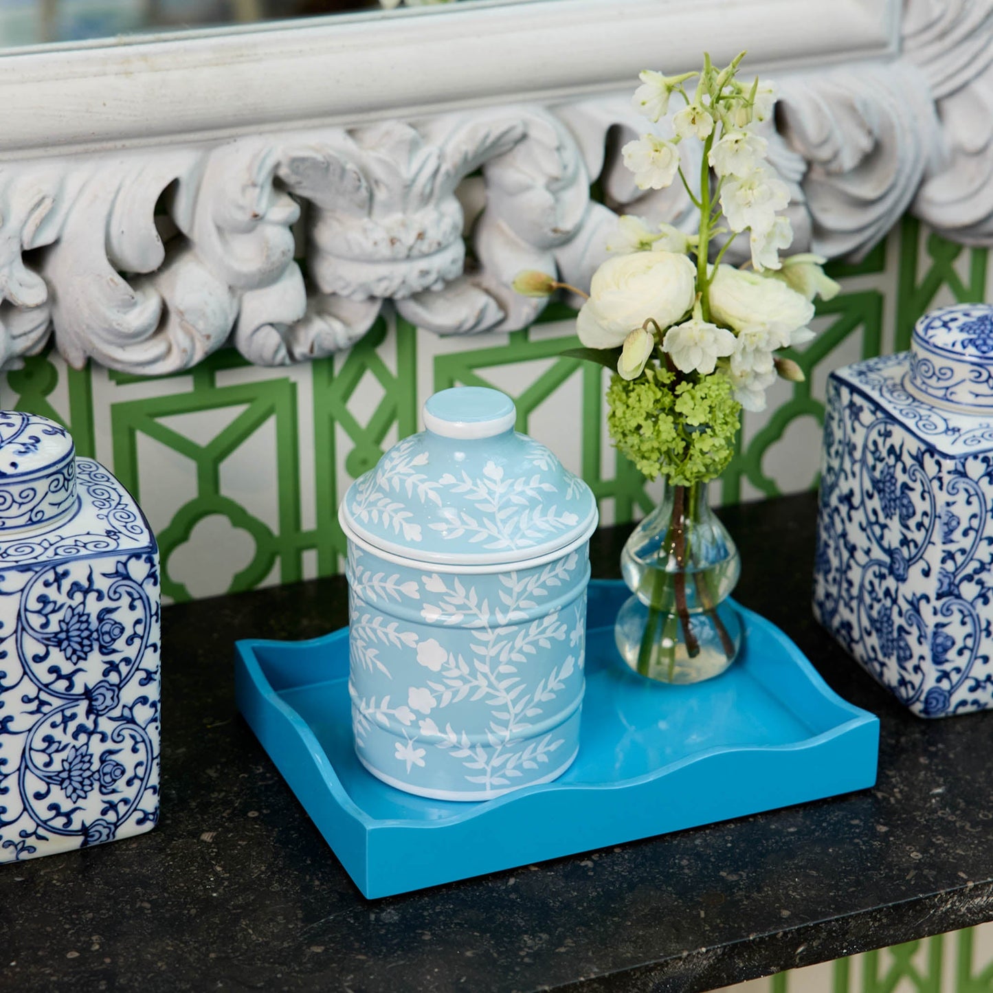 Blue Chinoiserie Canister