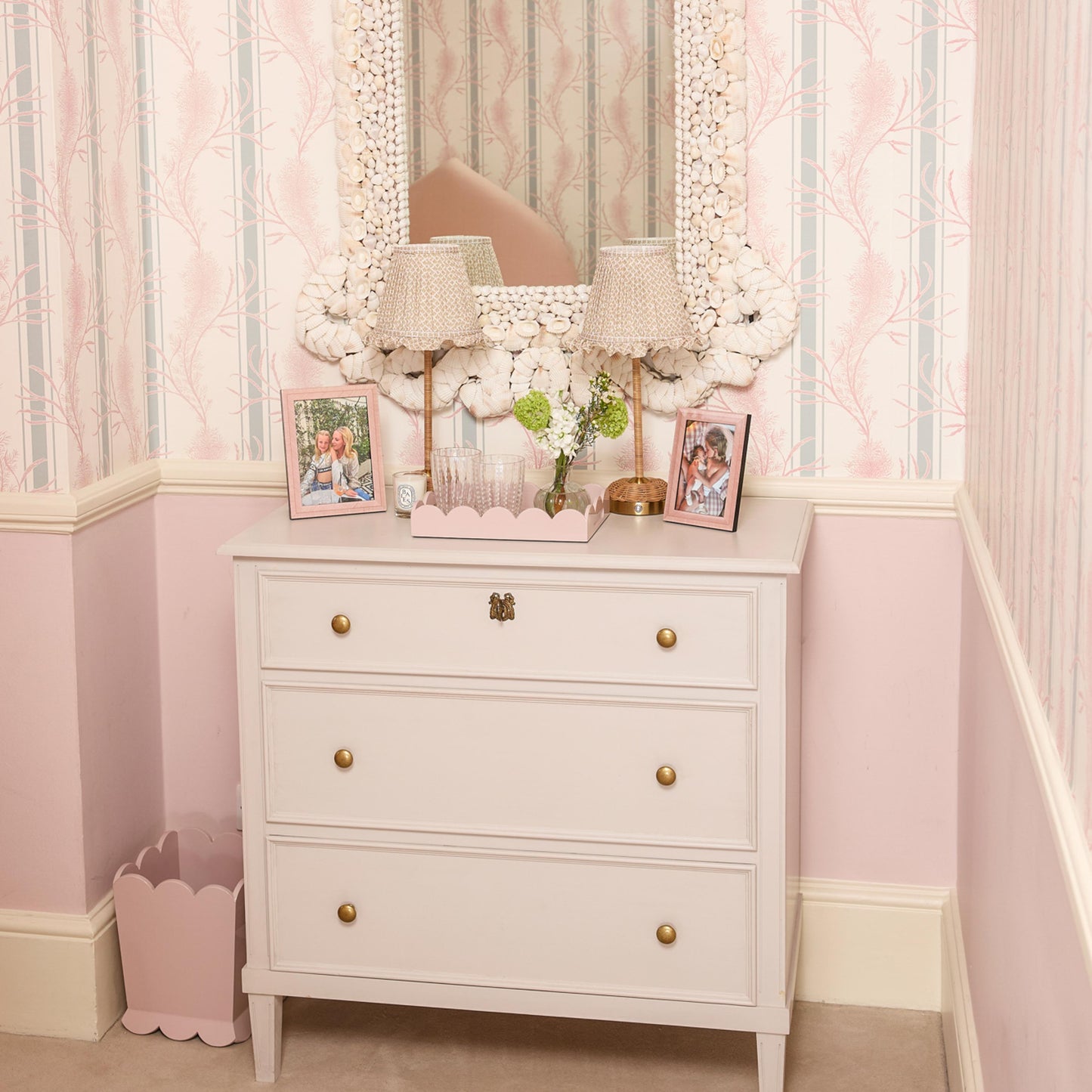 Putty Lotus Ruffle Lampshade (18cm)